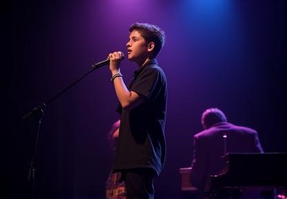 Student performing on stage thumbnail